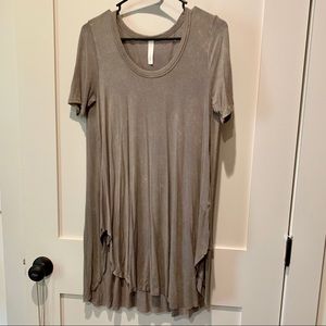 Primi Light Brown/Gray Distressed T-Shirt